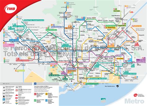 metro barcelona map.